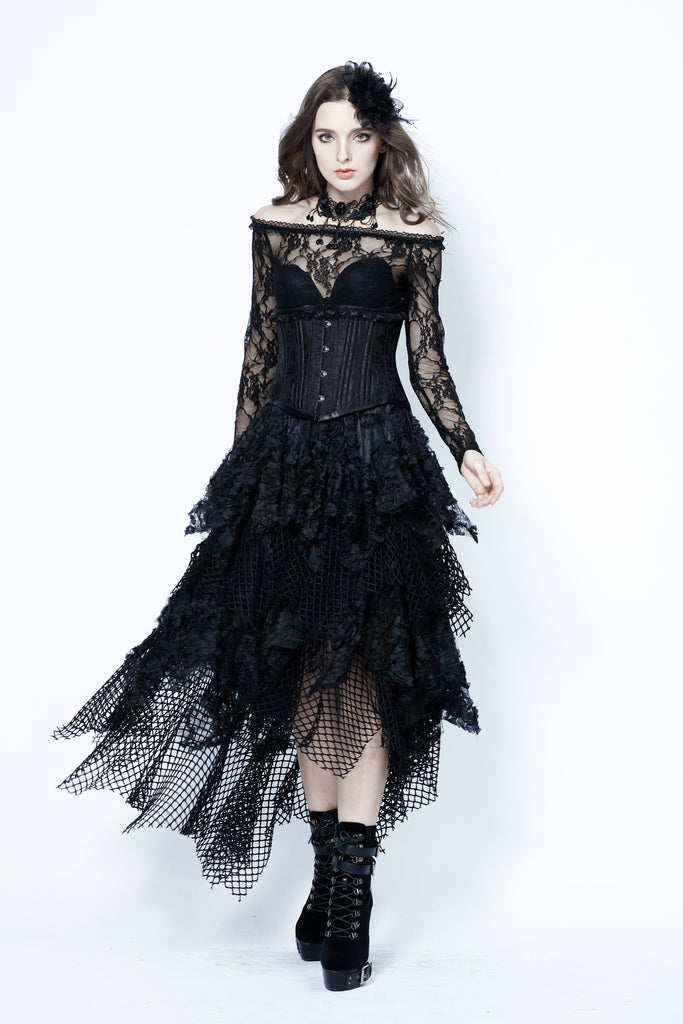 mesh halloween dress Black Halloween Flock Mesh Bat Mini Dress
