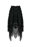 Punk disorderly flower and mesh skirt with irregular hem KW126 - Gothlolibeauty