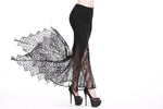 Gothic lace patterned swallow tail skirt with wrap up buttocks designs KW127 - Gothlolibeauty