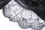 Gothic Black wave velvet lace maxi skirt KW133BK - Gothlolibeauty