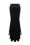 Gorgeous mermaid lacey velvet tight maxi skirt KW134 - Gothlolibeauty