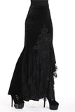 Gorgeous mermaid lacey velvet tight maxi skirt KW134 - Gothlolibeauty