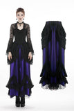 Gothic lace mesh satin long skirt KW139 - Gothlolibeauty