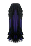 Gothic lace mesh satin long skirt KW139 - Gothlolibeauty
