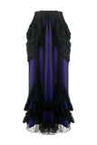 Gothic lace mesh satin long skirt KW139 - Gothlolibeauty