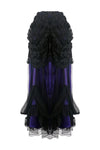 Gothic lace mesh satin long skirt KW139 - Gothlolibeauty