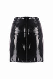 Punk rock shiny PU short skirt KW144 - Gothlolibeauty