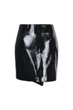 Punk shinning irregular PU short skirt KW160 - Gothlolibeauty