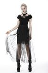 Punk tasseled mesh see-through long skirt KW167 - Gothlolibeauty