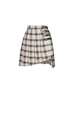 Punk checked asymmetrical pleated short skirt KW173 - Gothlolibeauty