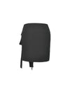 Punk moto irreqular zipper side bag mini skirt KW183