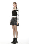 Punk tiepins tie-dyed short skirt KW190