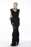 Gothic mermaid lace hollow out maxi skirt KW198