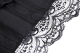 Black lolita cross side hollow out skirt KW199