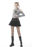 Punk rock pleated mini skirt with bag KW209