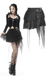 Punk lace irregular mini skirt KW212