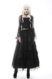 Gothic elegant frilly lace long skirt KW214