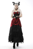 Gothic elegant frilly lace long skirt KW214