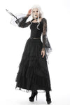 Gothic elegant frilly lace long skirt KW214