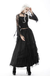 Gothic elegant frilly lace long skirt KW214