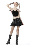 Punk rock chain pleated mini skirt KW222