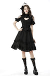 Black lolita frilly petticoat skirt KW224