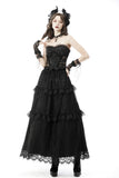 Gothic ruffle lace long skirt KW227