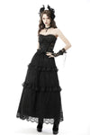 Gothic ruffle lace long skirt KW227