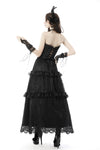 Gothic ruffle lace long skirt KW227