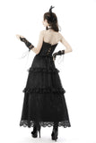 Gothic ruffle lace long skirt KW227