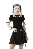 Punk rock asymmetrical pleated skirt KW228