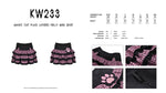 Magic cat plaid layered frilly mini skirt KW233