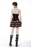 Magic cat plaid layered frilly mini skirt KW233