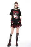 Rebel girl lace plaid irregular mini skirt KW241