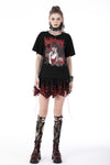 Rebel girl lace plaid irregular mini skirt KW241
