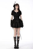 Gothic luxe lace tail high low tunic skirt KW242