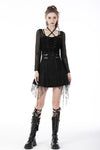 Punk rock cross spider net mini skirt KW245