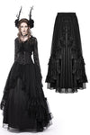 Gothic vintage court maxi skirt KW264