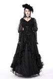 Gothic vintage court maxi skirt KW264