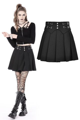 Punk rock pleated skirt KW267