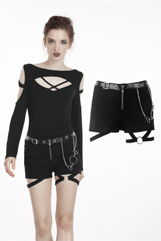 Punk metal shorts PW092 - Gothlolibeauty