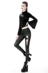 Punk sexy hollow thigh asymmetrical PU trousers PW096 - Gothlolibeauty