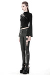 Punk sexy hollow thigh asymmetrical PU trousers PW096 - Gothlolibeauty