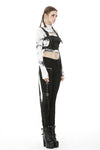 Punk locomotive asymmetrical eyelet rope trousers PW112