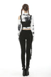 Punk locomotive asymmetrical eyelet rope trousers PW112