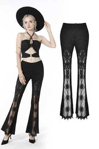 Punk sexy hollow out front bell trousers PW113