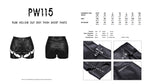 Punk hollow out sexy thigh short pants PW115