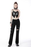 Punk locomotive metal studded trousers PW118