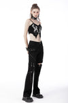 Punk locomotive metal studded trousers PW118