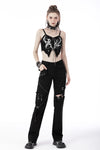 Punk locomotive metal studded trousers PW118